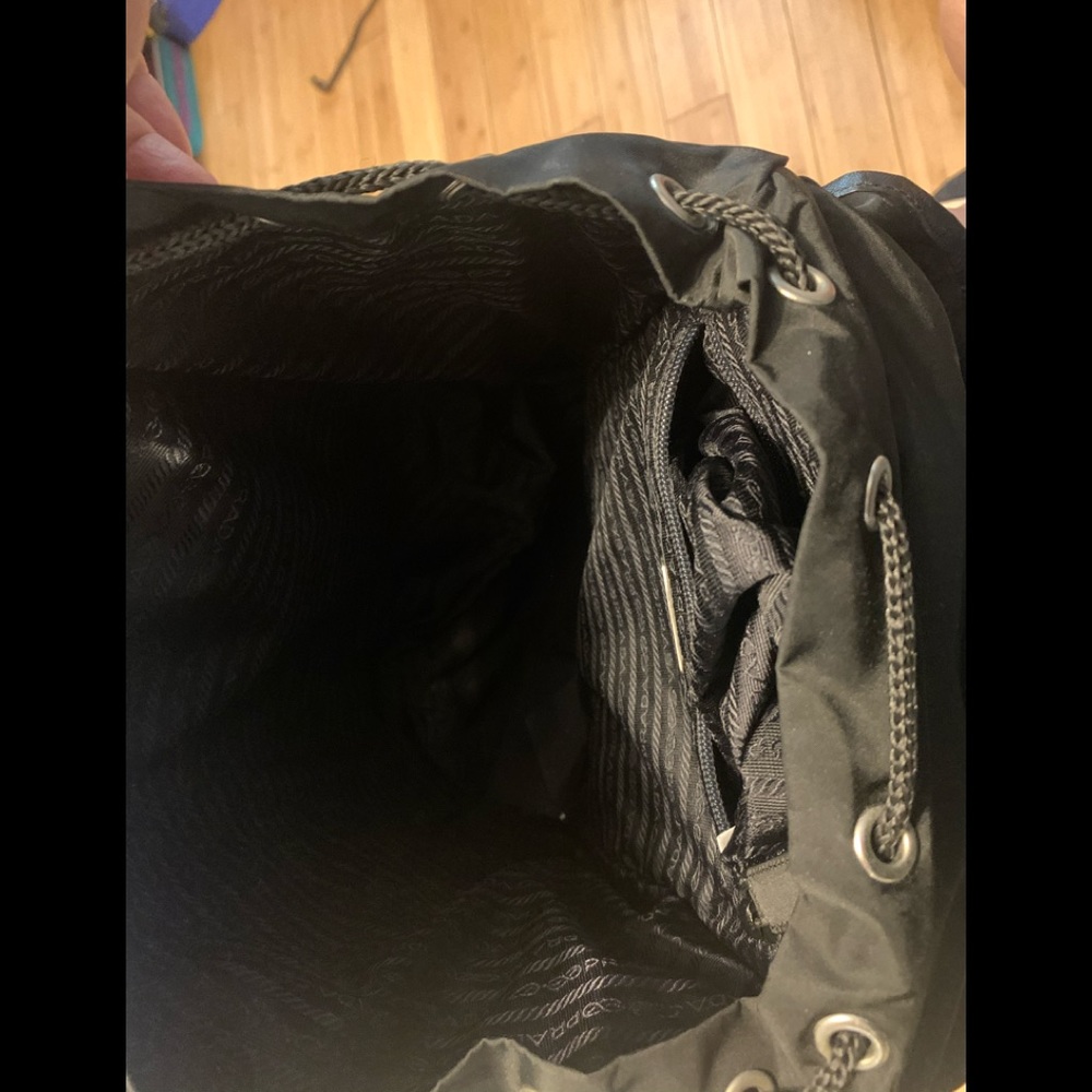 Authenic PRADA  Tessuto Nylon Leather Backpack